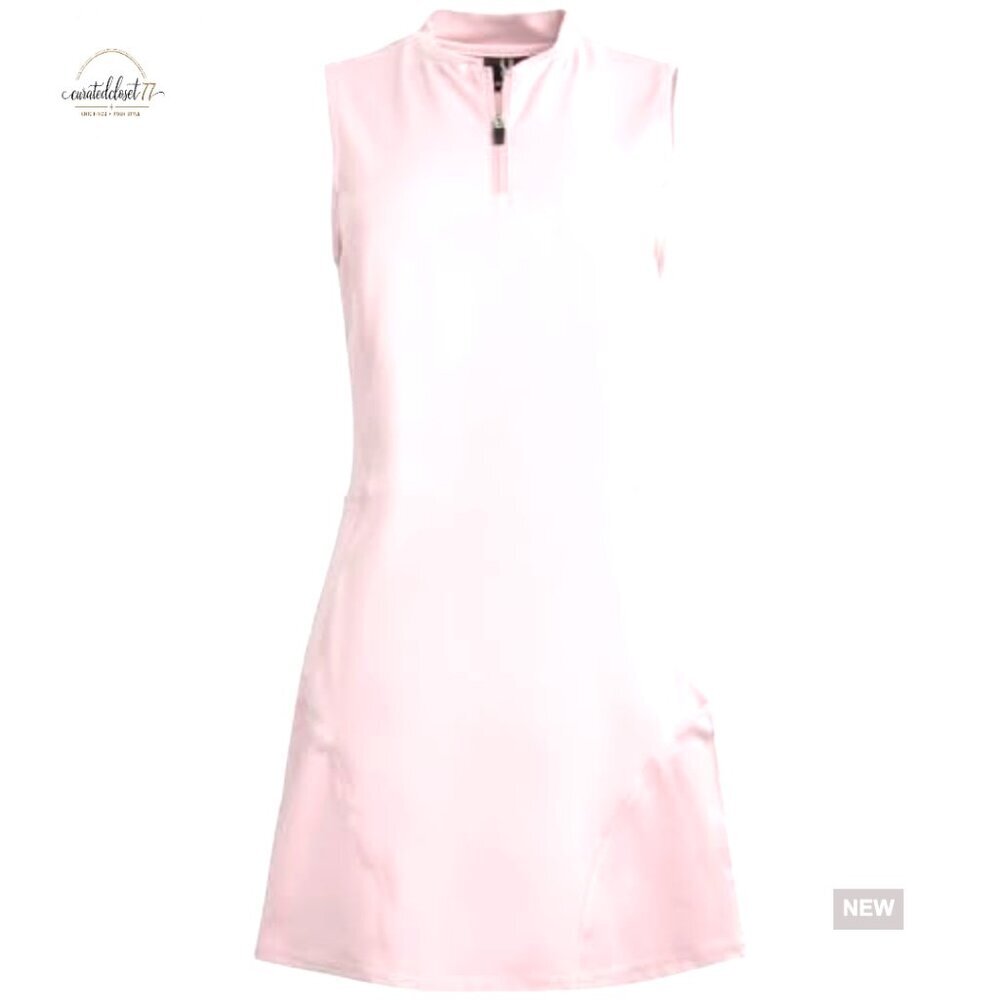 Performance Quarter Zip Sleeveless Athletic Dress for Golf Tennis Pickleball - Picture 3 of 7